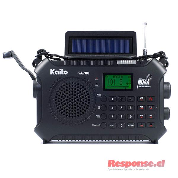 Radio Kaito KA700 radio AM FM Bluetooth, solar y dinamo Response